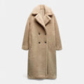 Cappotto Teddy lungo doppiopetto da donna