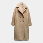 Cappotto Teddy lungo doppiopetto da donna