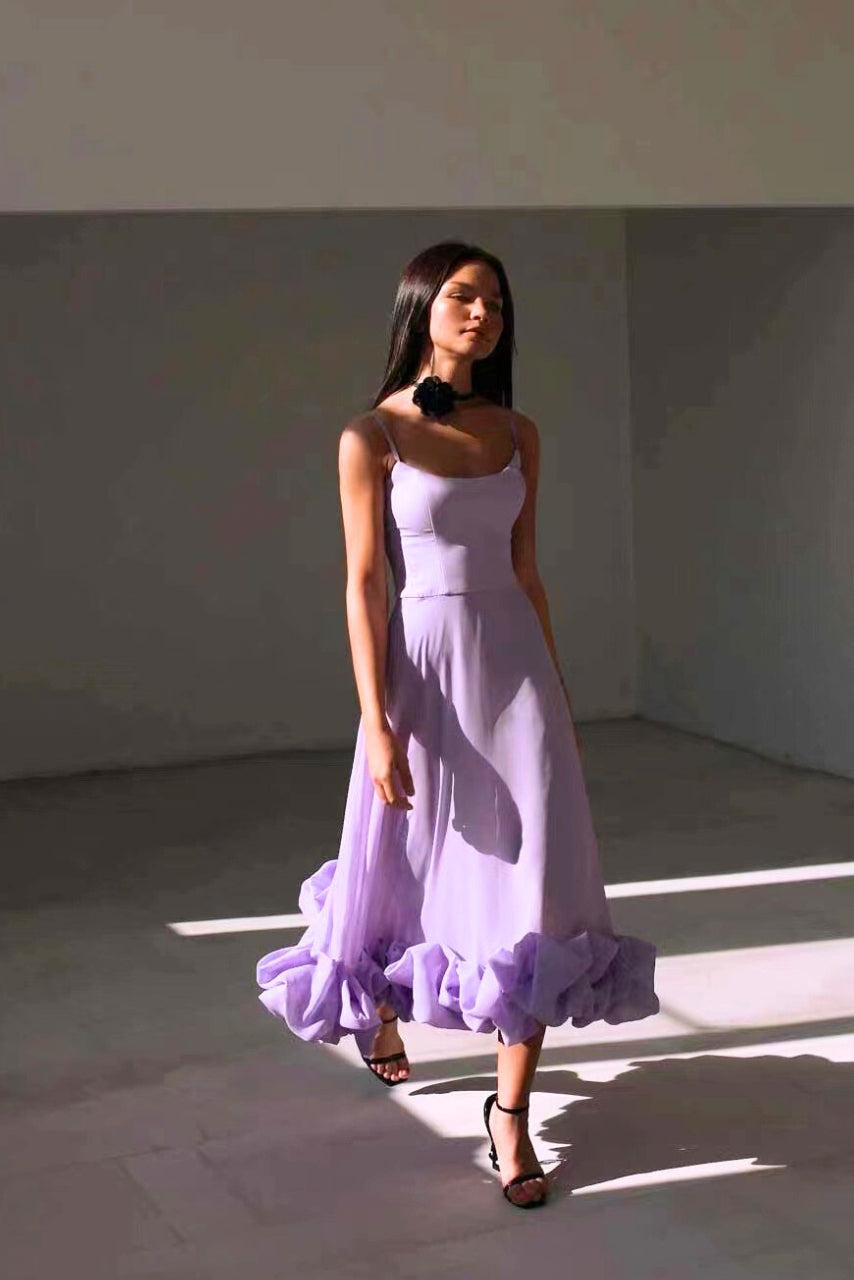 Vestido midi de noche para invitada de boda