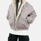 Cappotto invernale con cappuccio da donna – Colletto in pelliccia stile vintage