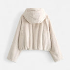 Cappotto Donna con Cappuccio in Pelliccia Sintetica – Comfort Invernale di Lusso