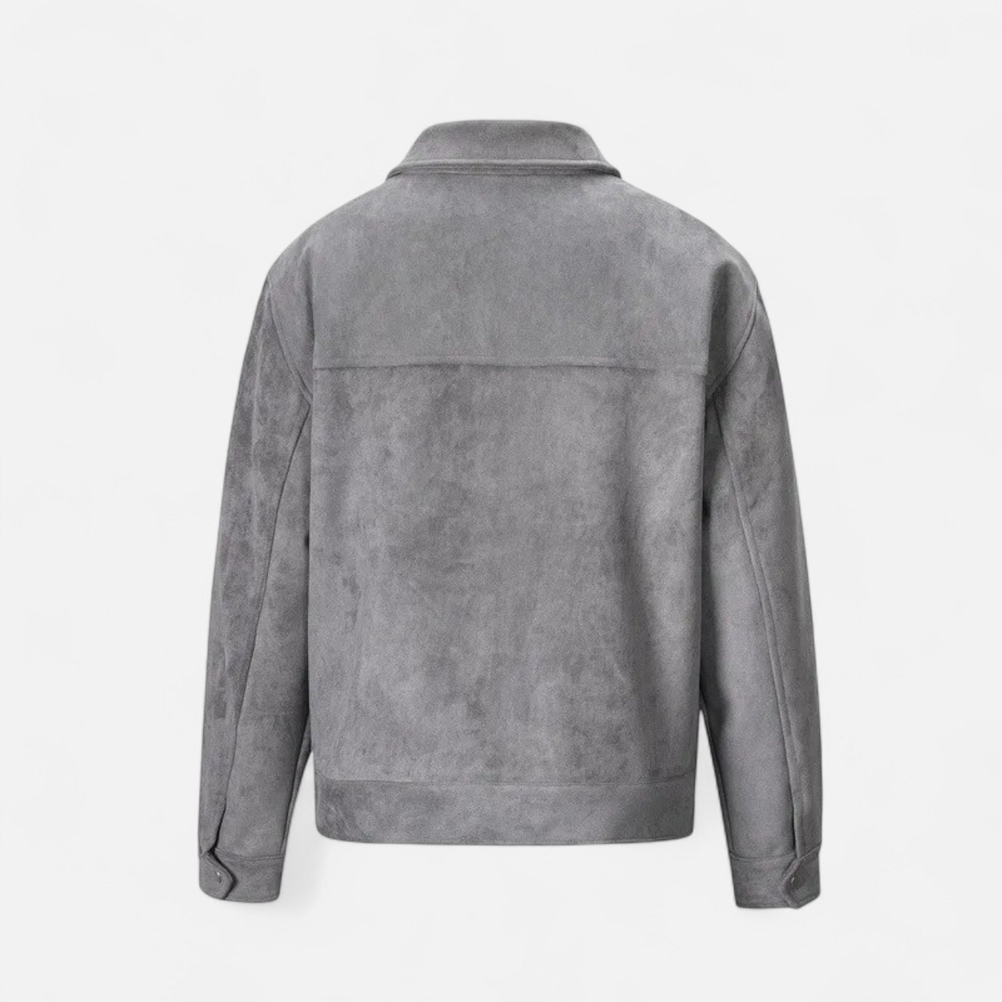 Chaqueta de ante para hombre, de corte holgado y estilo urbano refinado
