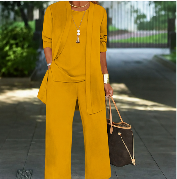 Cardigan and Relaxed Pants Set