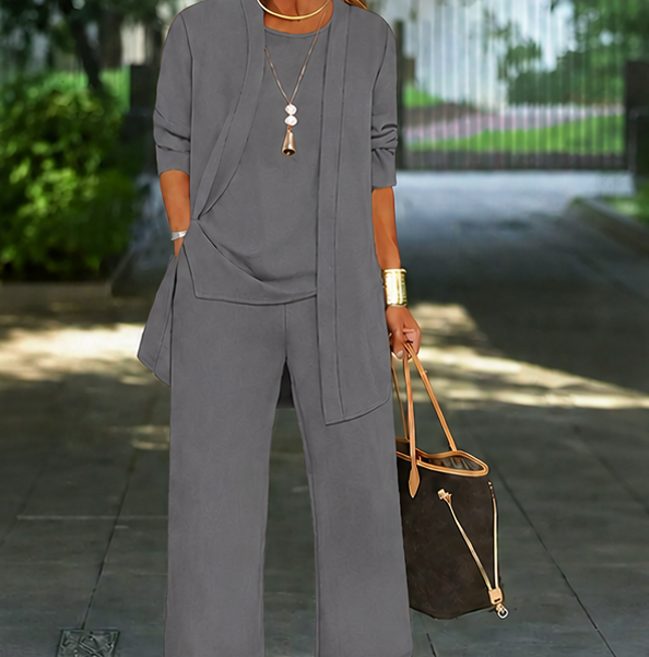 Cardigan and Relaxed Pants Set