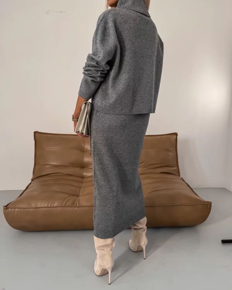 Elegant Knit Two-Piece Set