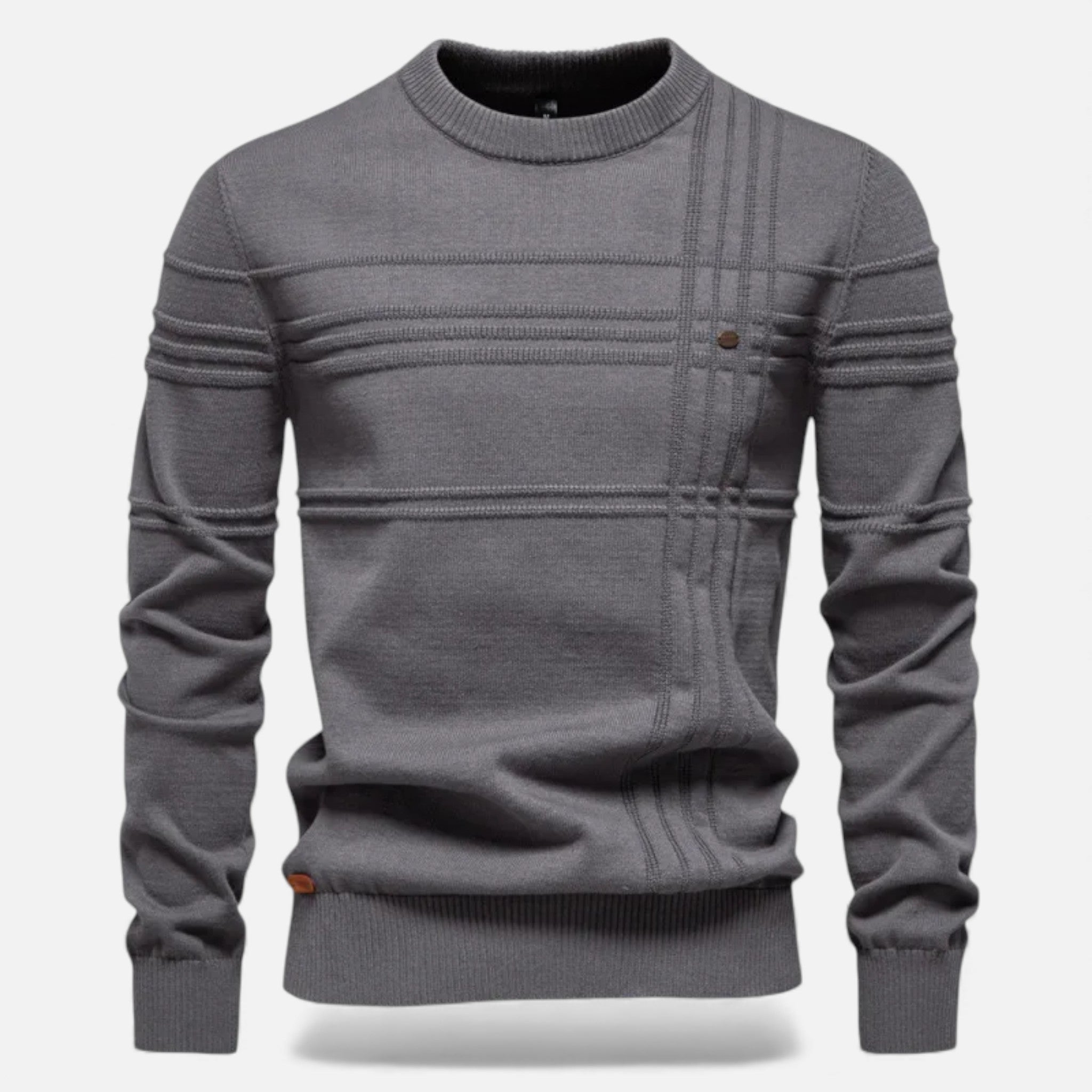 Men's Slim Fit Structured Knit Sweater