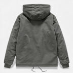 Cappotto in pile di agnello con cappuccio da uomo per l'inverno