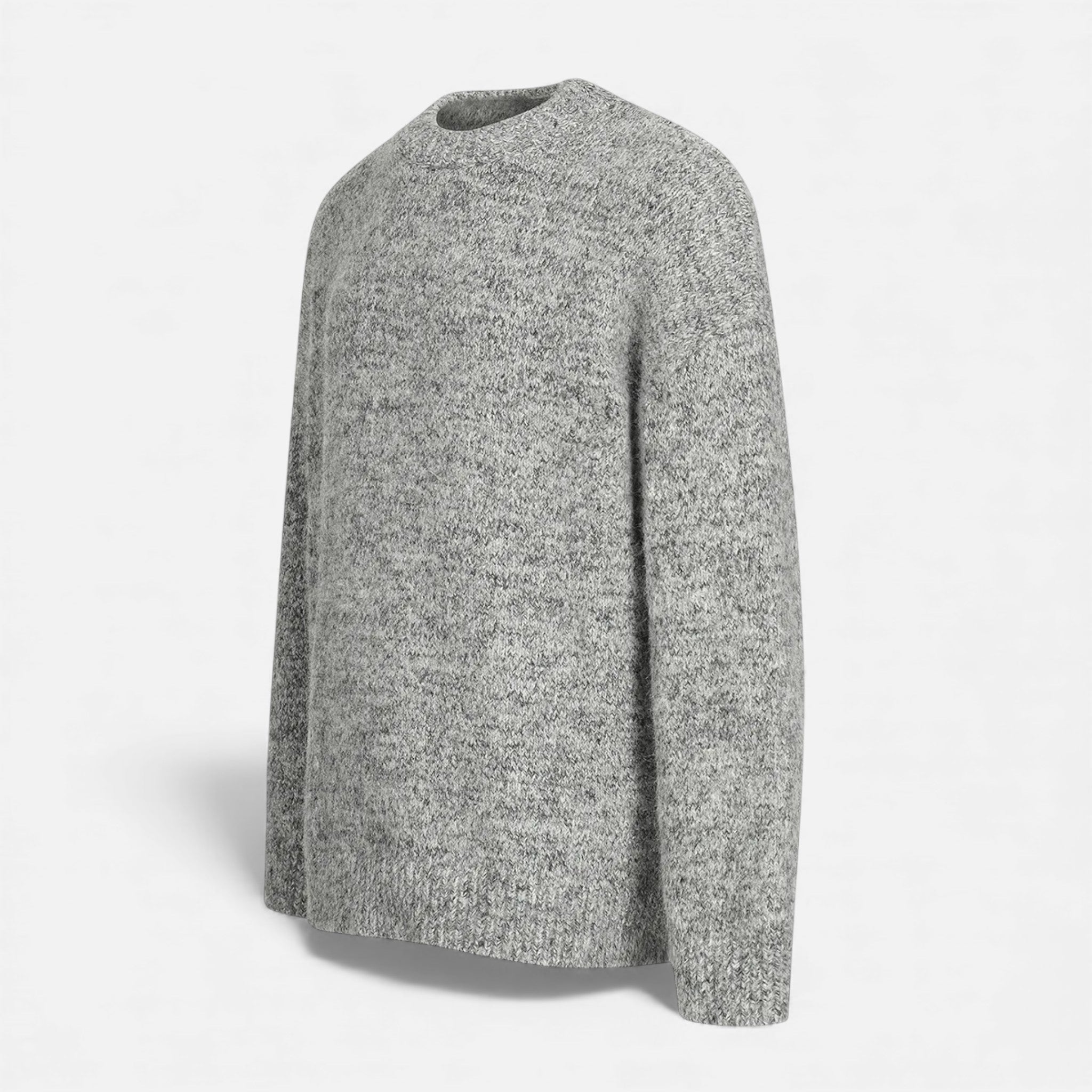 Maglione da uomo effetto lana con scollo rotondo