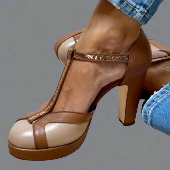 Elegant Cushioned Heel Sandals