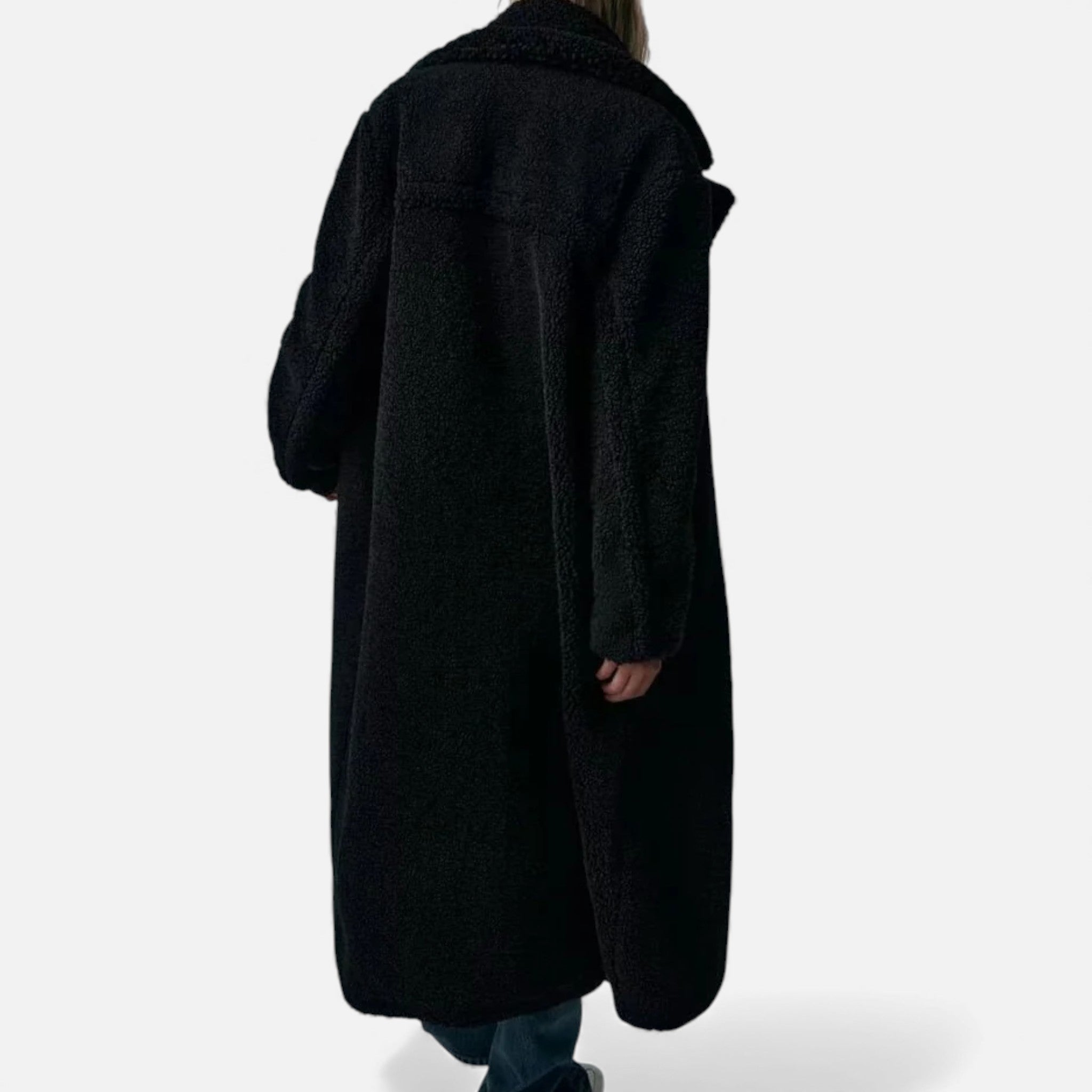 Cappotto Teddy lungo doppiopetto da donna