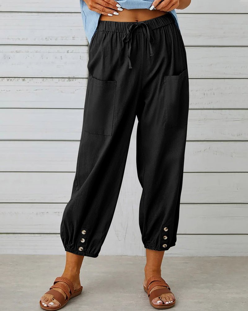 Pantalones elegantes de talle alto
