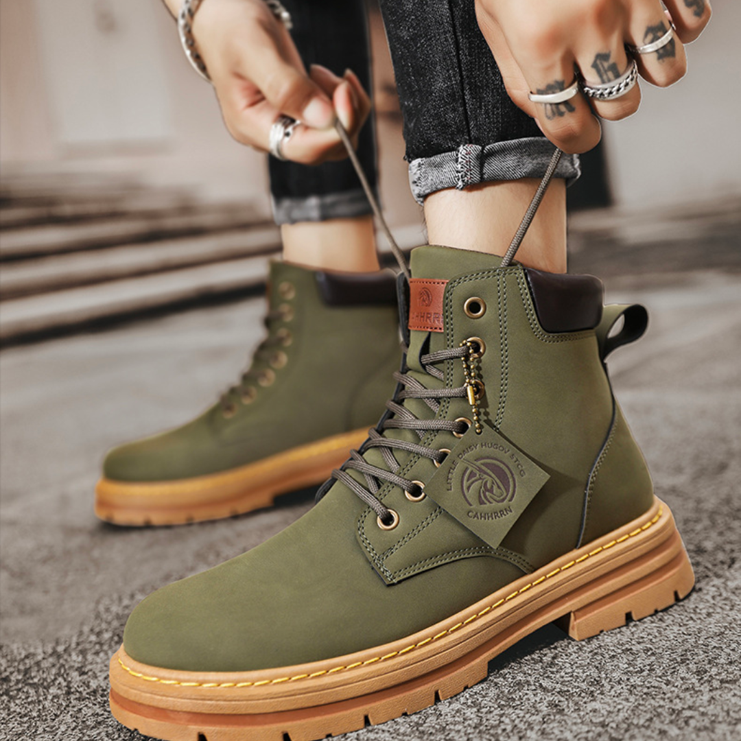 Rugged Outdoor Stable Hiking Support Men's Boots with Laces