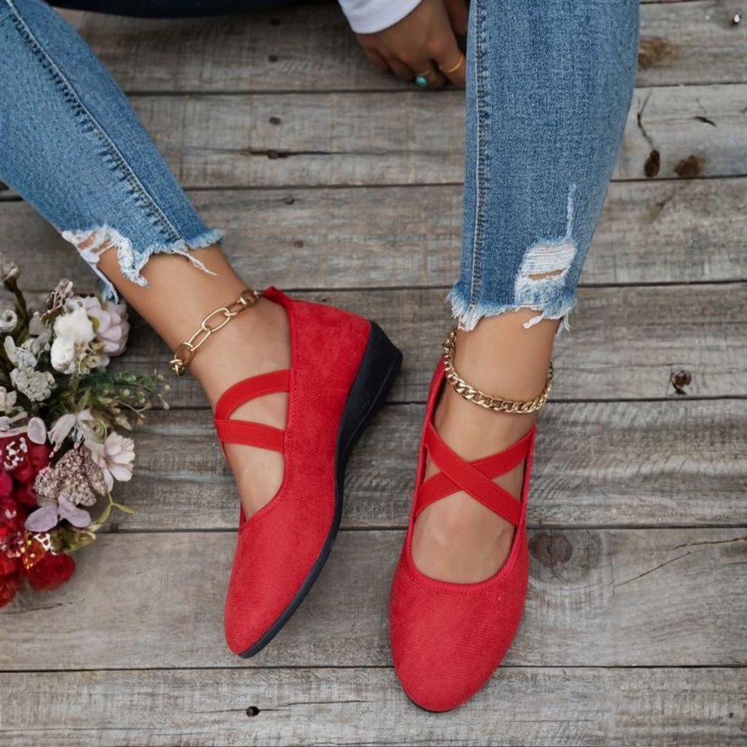 Zapatos de bailarina cerrados con cuña