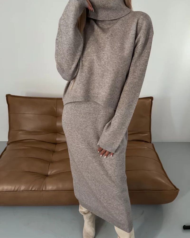 Elegant Knit Two-Piece Set