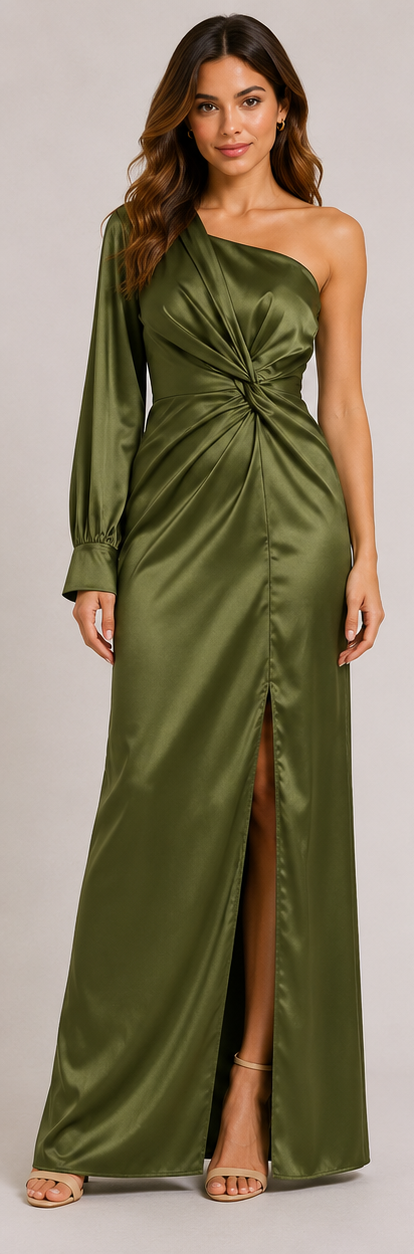 Pleated Midi Dress with Refined Silhouette