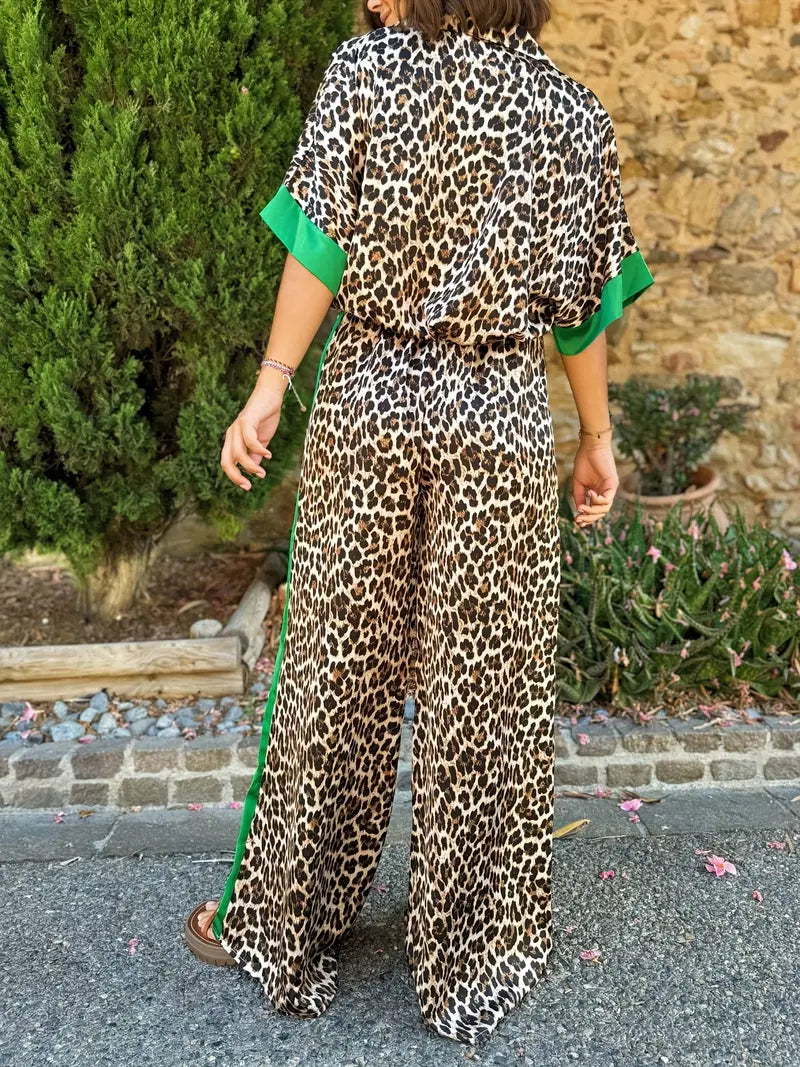 Leopard Print Flowing Co-Ord Set