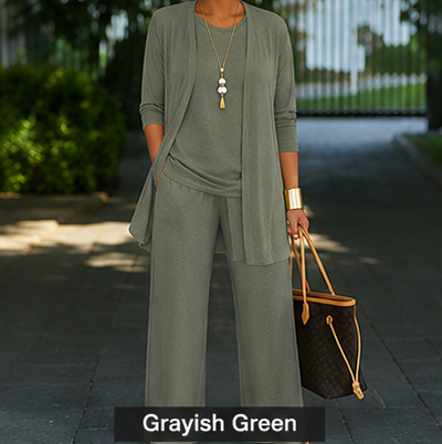 Cardigan and Relaxed Pants Set