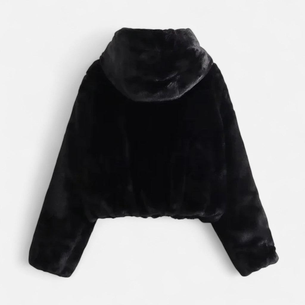 Cappotto Donna con Cappuccio in Pelliccia Sintetica – Comfort Invernale di Lusso