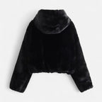 Cappotto Donna con Cappuccio in Pelliccia Sintetica – Comfort Invernale di Lusso