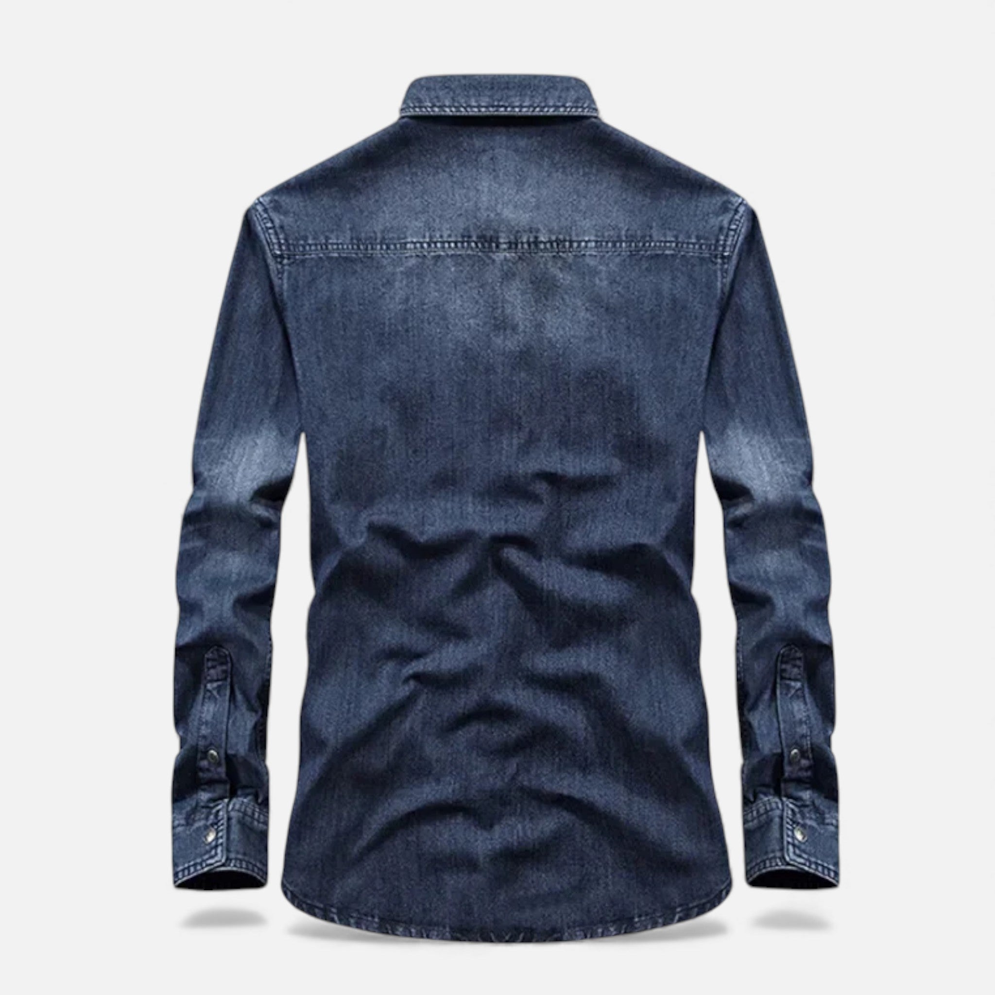 Camicia di jeans da uomo a vestibilità ampia per autunno/inverno