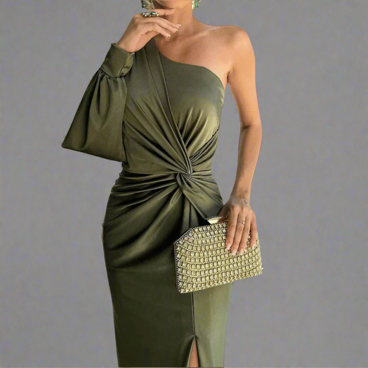 Women's Celebration Wedding Asymmetric Wrap Maxi Dress for Unforgettable Moments