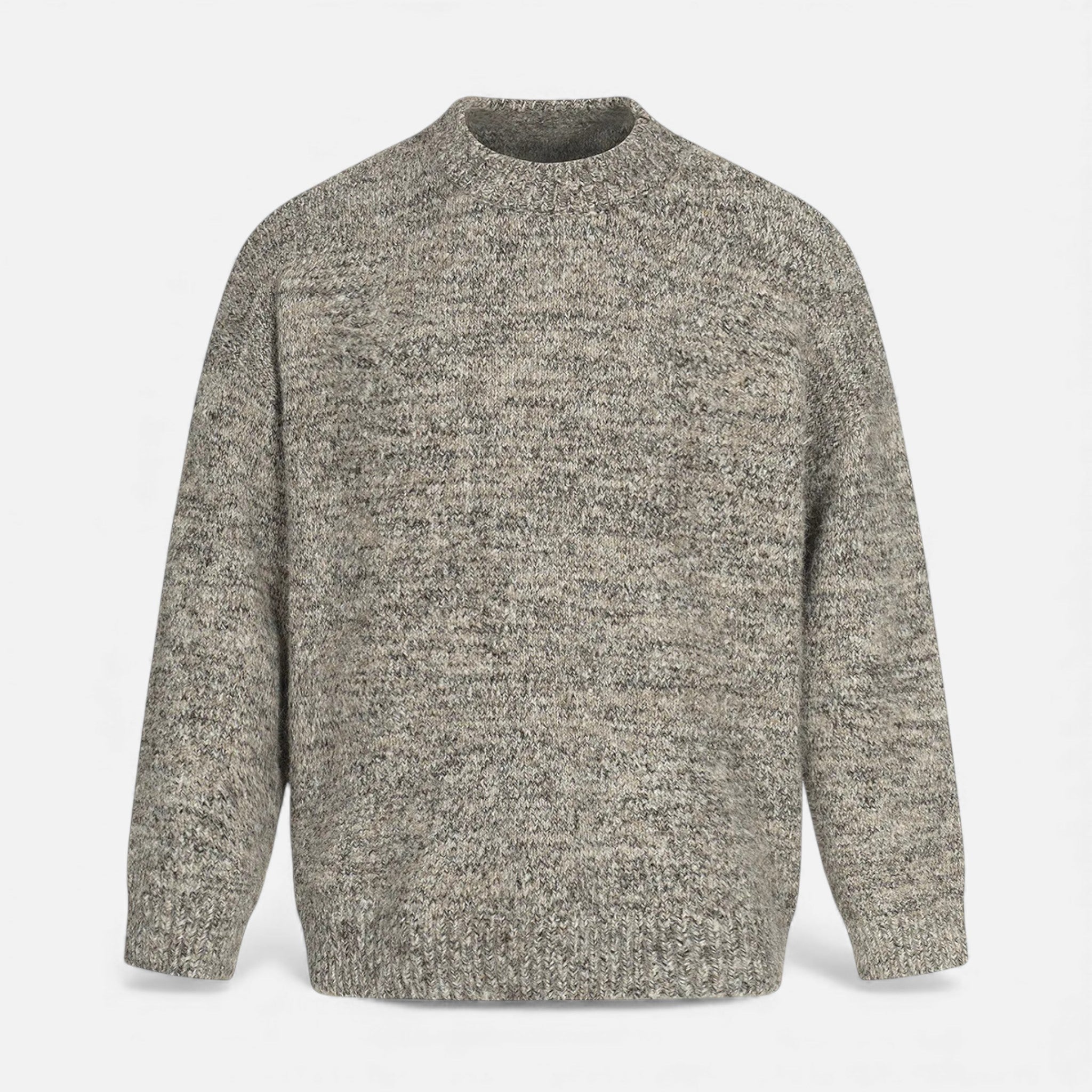Maglione da uomo effetto lana con scollo rotondo