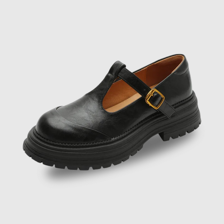Sandalias de tacón Mary Jane con tira en T y diseño Brogue