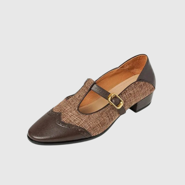 Vintage Two-Tone Mary Jane Heel Shoes