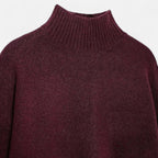 Maglione Vintage da Donna con Collo Alto – Calore Classico Invernale