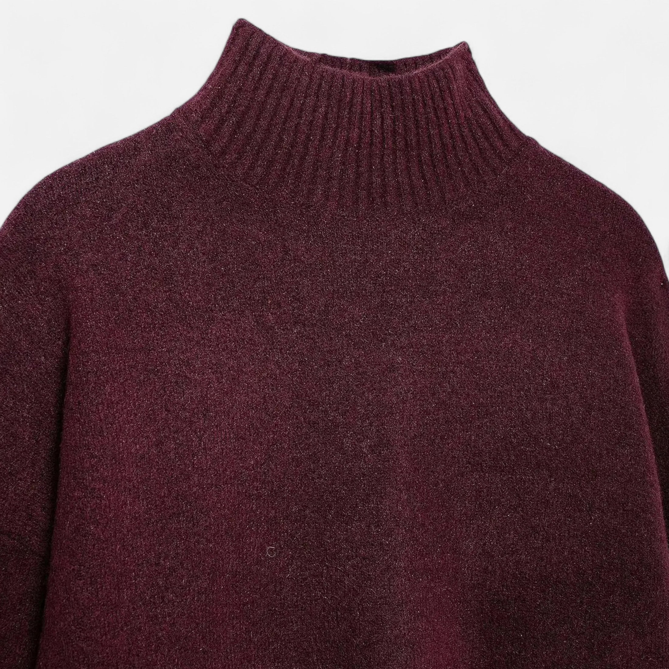 Maglione Vintage da Donna con Collo Alto – Calore Classico Invernale
