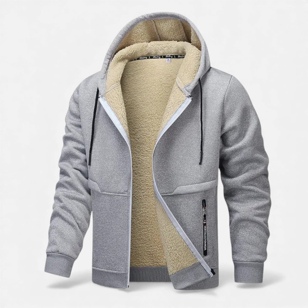 Men’s Fleece-Lined Winter Hoodie Jacket
