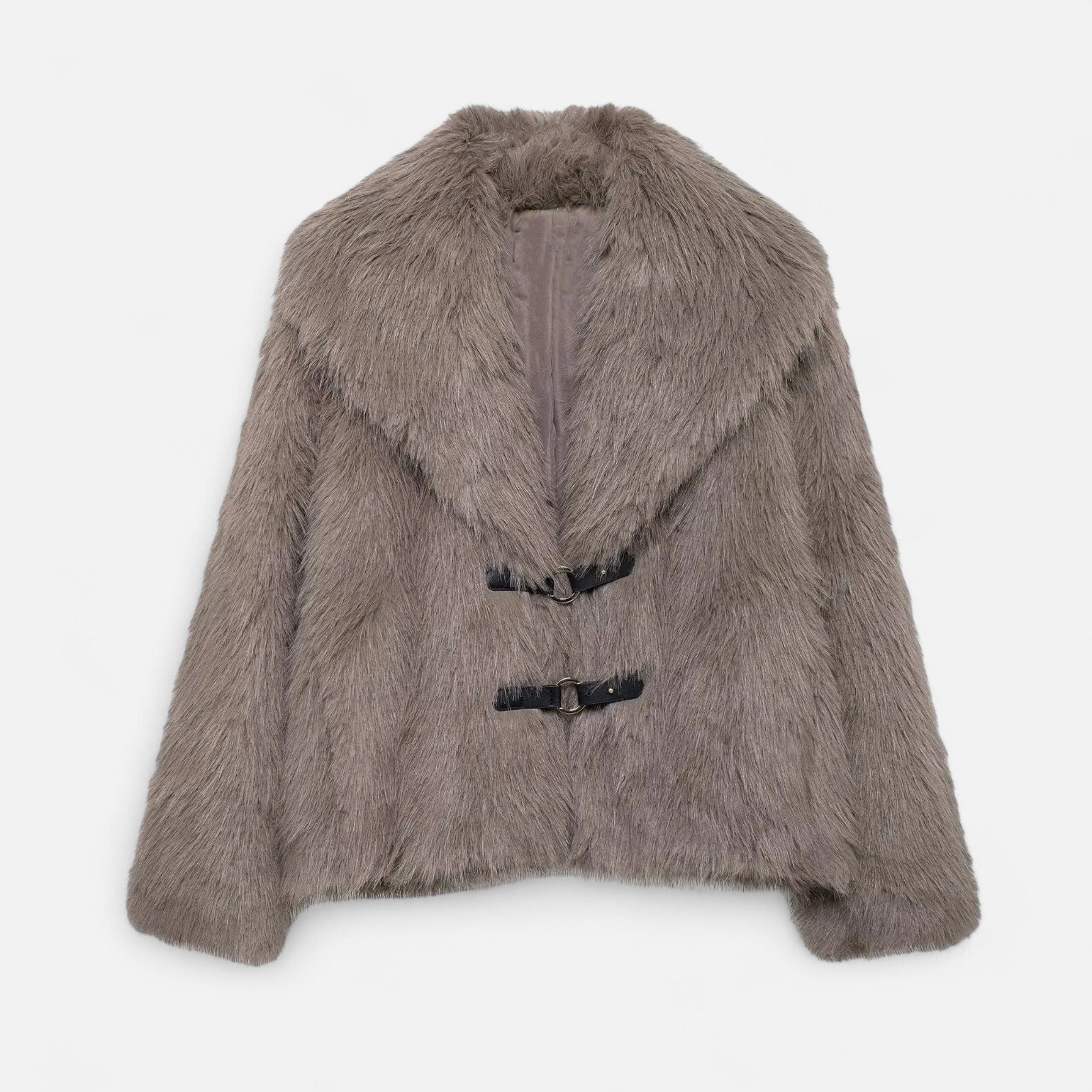 Abrigo de piel sintética para mujer – Elegancia urbana de invierno