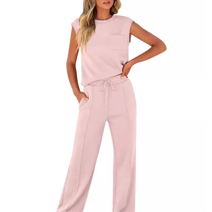 Conjunto de descanso de verano con tacto suave