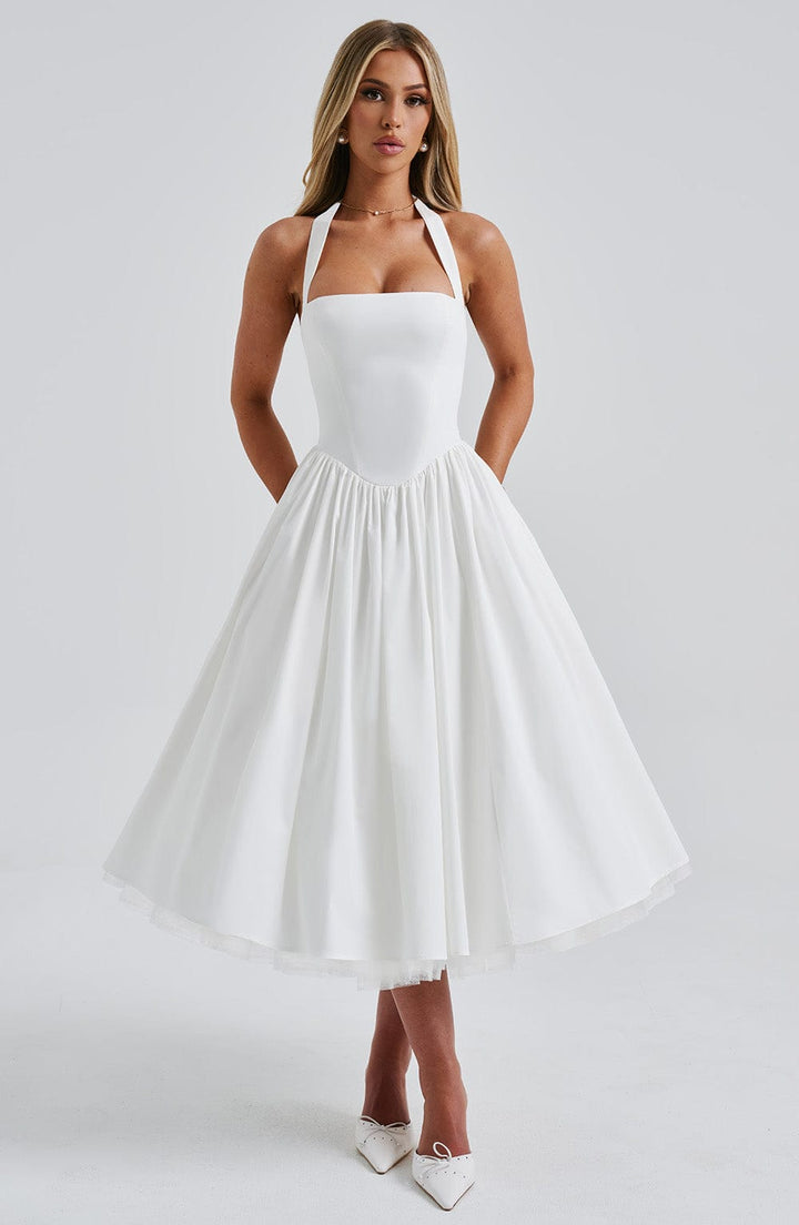Women's Fashion-forward Halter Wedding Guest Dress