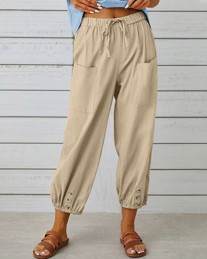 Pantalones elegantes de talle alto
