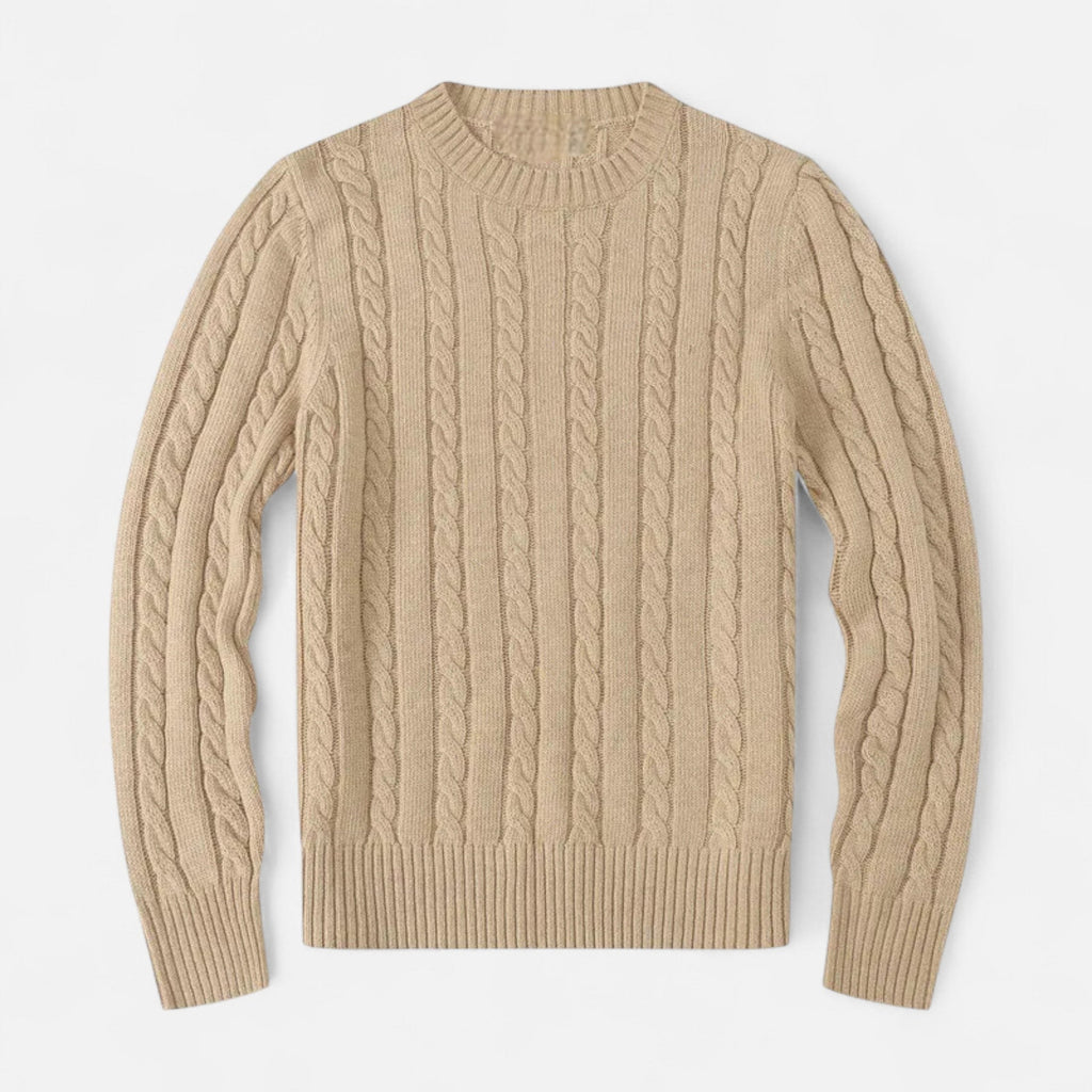 Maglione da uomo in misto cotone – Stile classico con scollo rotondo