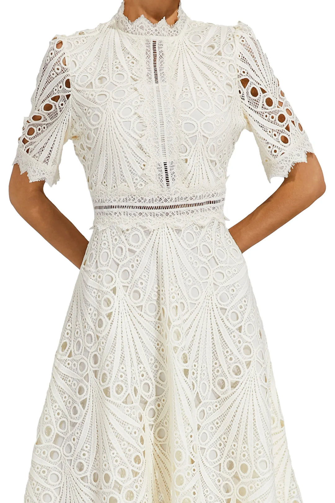 Exquisite Subtle Glamour Lace Midi Dress for Women