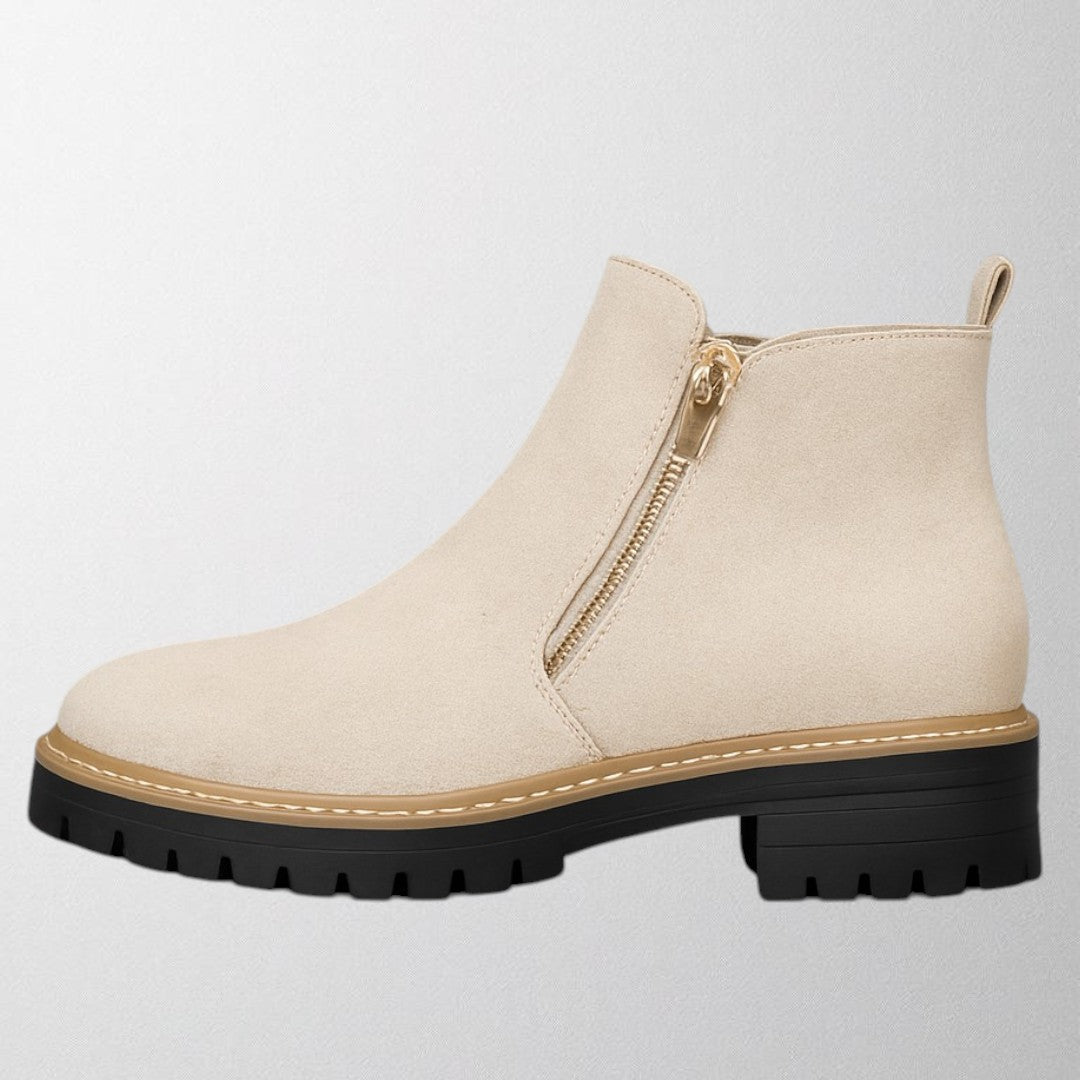 Round Toe Side Zip Shoes