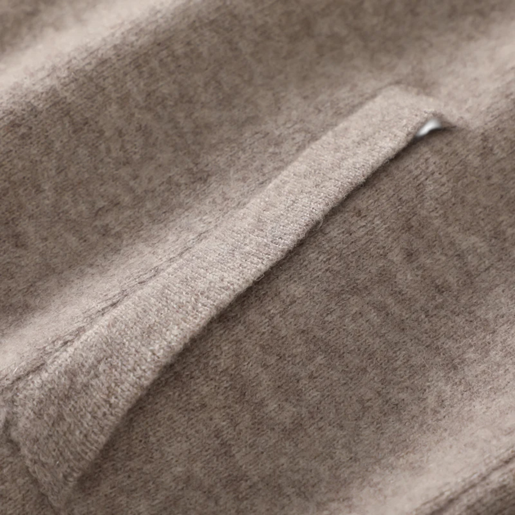 Maglione da uomo in lana e cashmere con zip, stile business