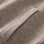 Maglione da uomo in lana e cashmere con zip, stile business