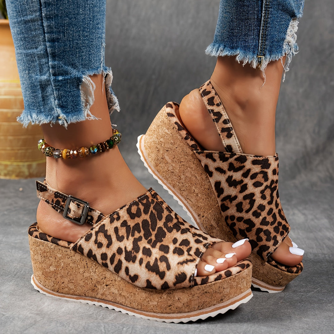 Platform Buckle Comfort Sandals