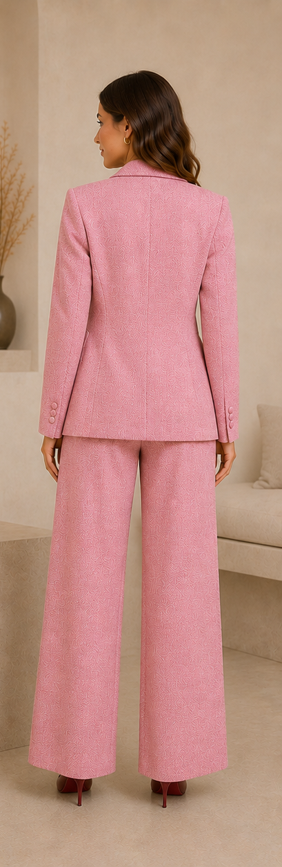 Herringbone Three-Piece Suit Set