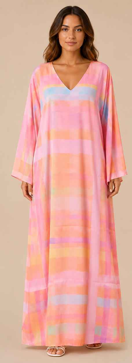 Sunset Stripe Comfort Dress