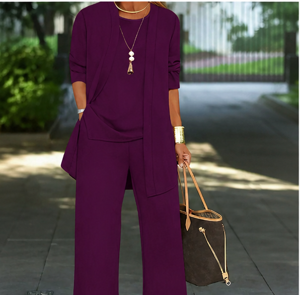 Cardigan and Relaxed Pants Set