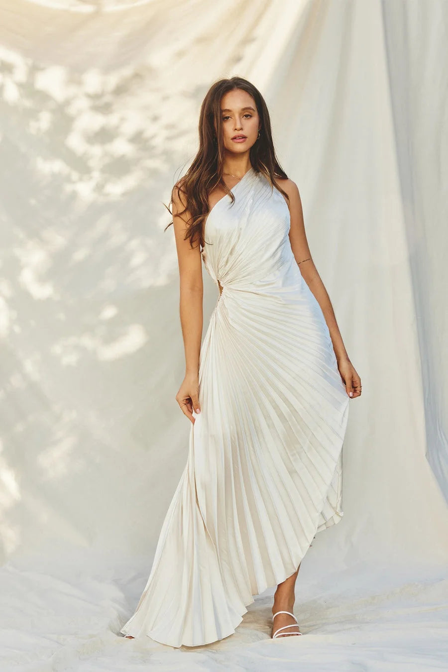 Luxurious Evening Party Asymmetric Maxi Dress for Women