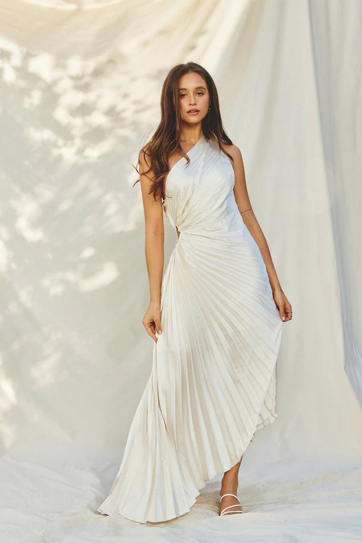 Luxurious Evening Party Asymmetric Maxi Dress for Women
