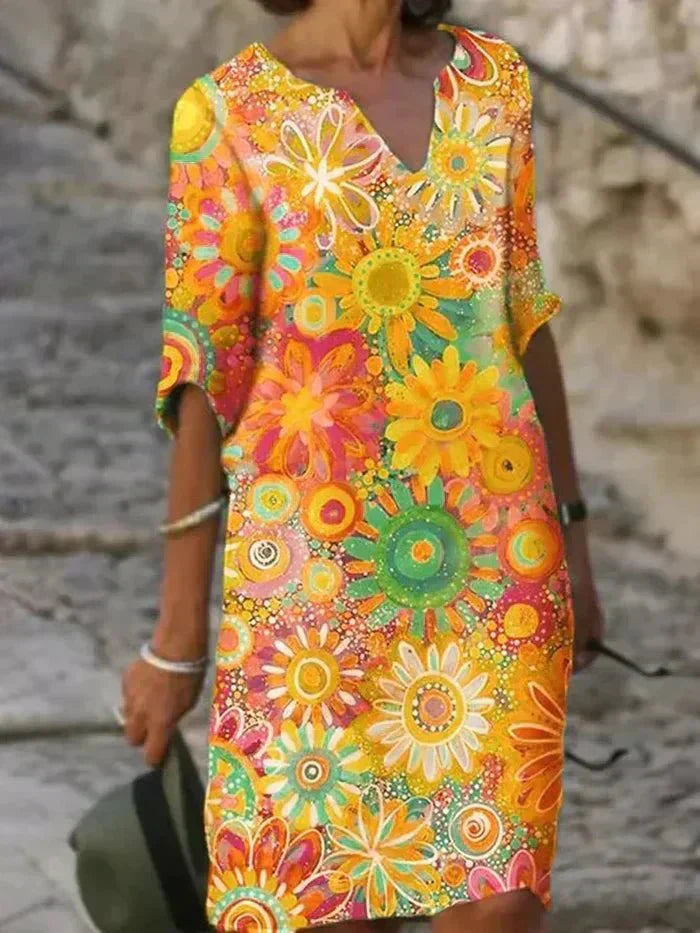 Vestido Mini Floral Vibrante