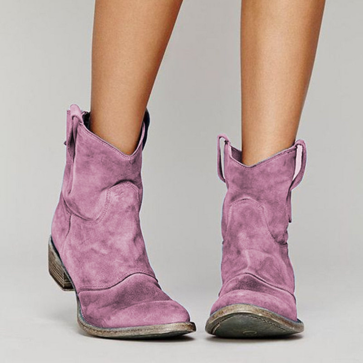 Chic Suede Ankle Boots with Side Zip
