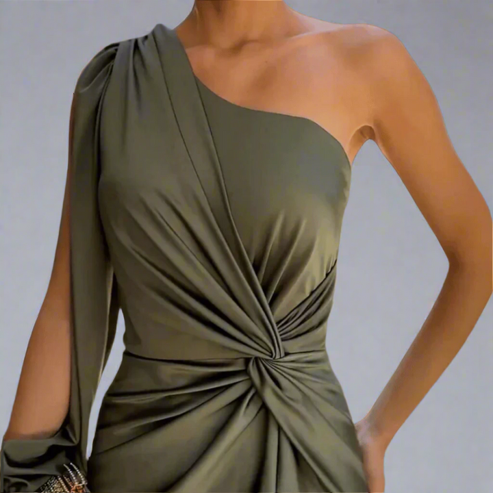 Women's Celebration Wedding Asymmetric Wrap Maxi Dress for Unforgettable Moments
