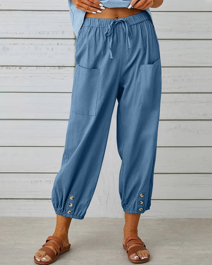 Pantalones elegantes de talle alto